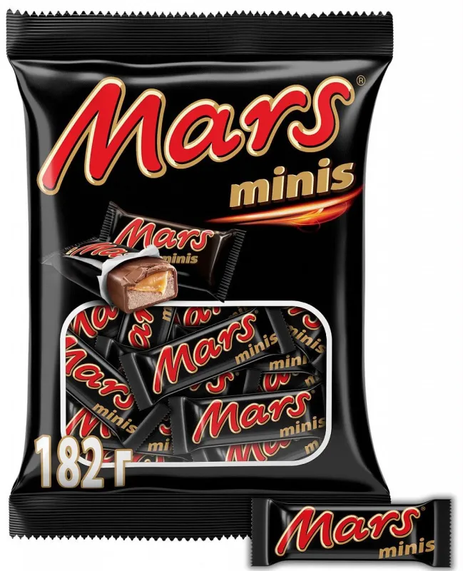 ШОКОЛАДНЫЕ БАТОНЧИКИ MARS MINIS (182 Г) — MARS