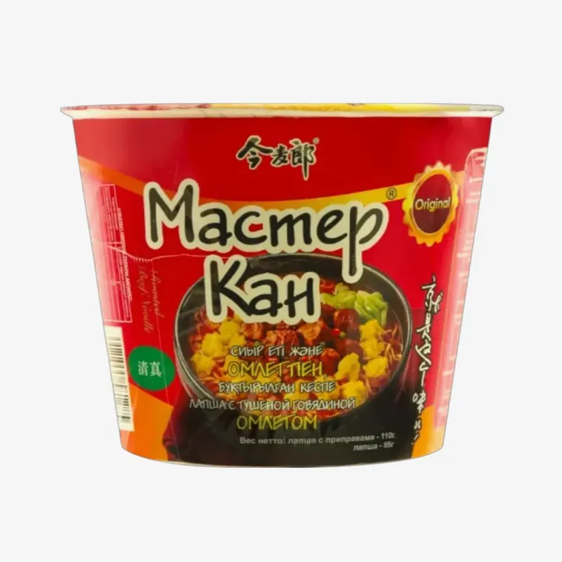 Лапша Мастер Кан Чашка с тушеной говядиной и омлетом 150 г