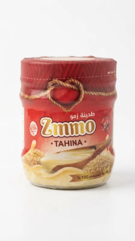 Кунжутная паста тахина Zummo 100%, стеклянная банка 400гр