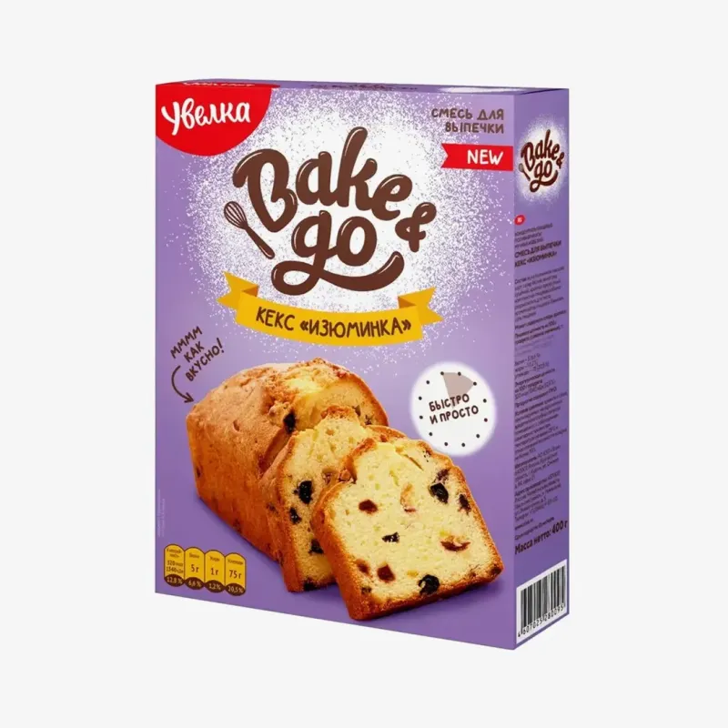 Смесь Увелка Bake&Go кекс изюминка 300 г