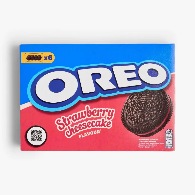Печенье Oreo с какао и клубничной начинкой, 228 г