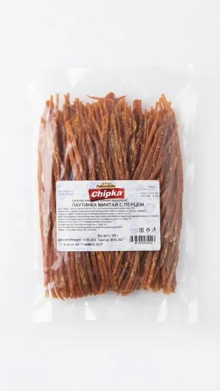 Паутинка минтай с перцем (Chipka, Premium Snacks) 500г