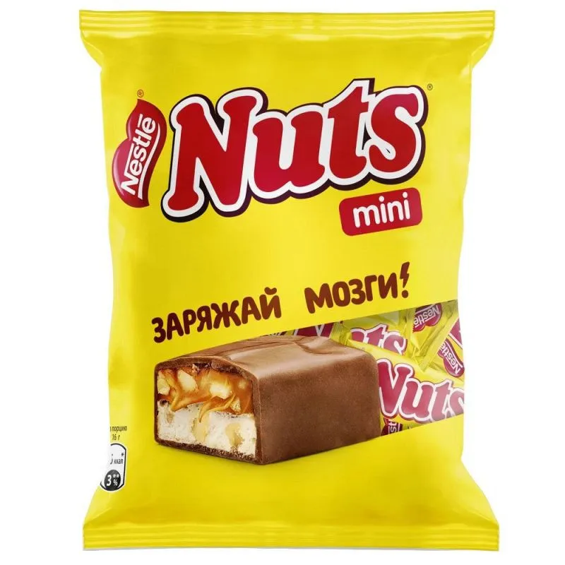 Nuts Mini шоколадный батончик молочный 148 г
