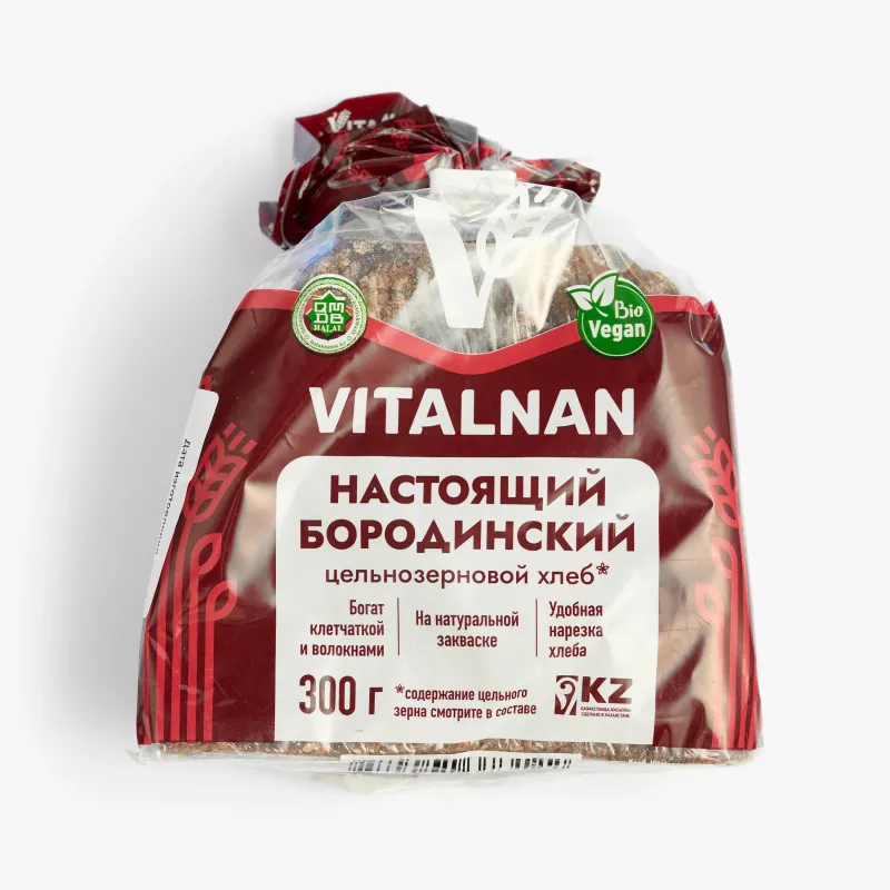 Хлеб Vitalnan настоящий бородинский цельнозерновой, 300 г