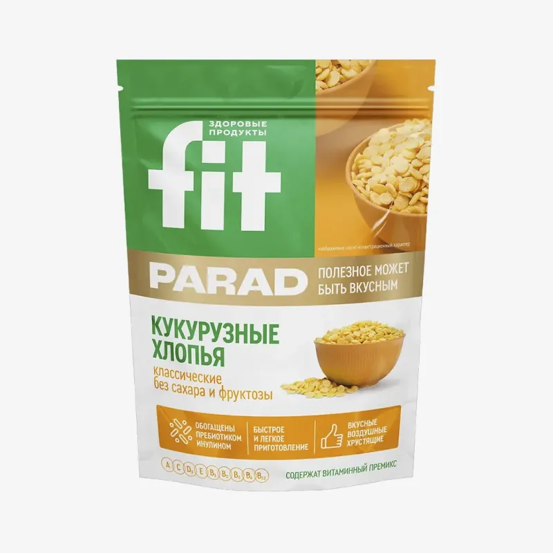 Хлопья Fit Parad кукурузные, 200 г