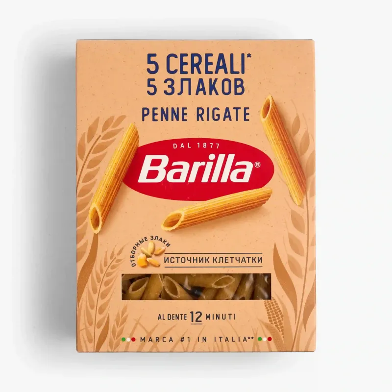 Паста Barilla 5 злаков Penne rigate 450 г