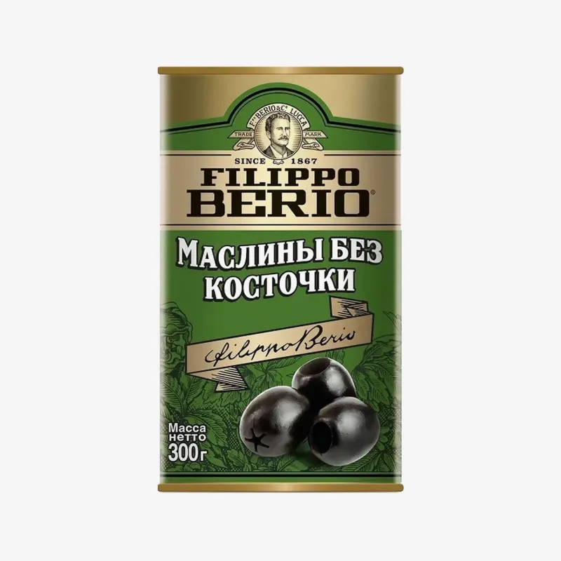 Маслины Filippo Berio без косточки 300 г