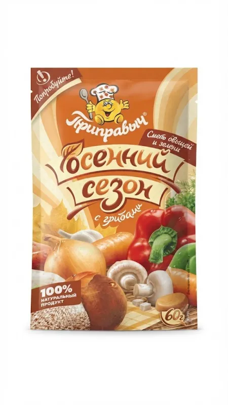Смесь овощей и зелени «Осенний сезон с грибами», 60 г