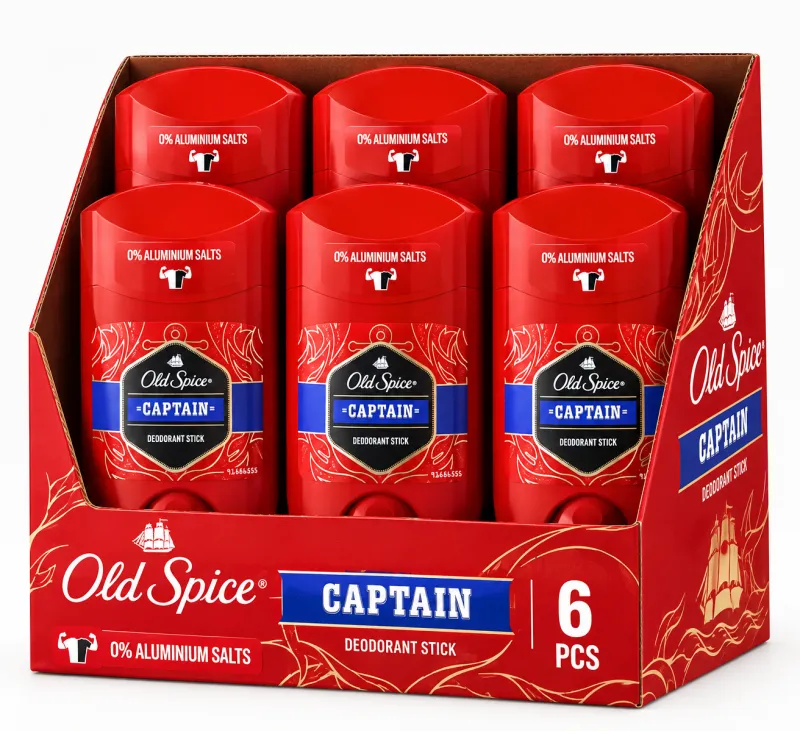Old Spice Captain — мужской дезодорант-стик, набор 6 шт.