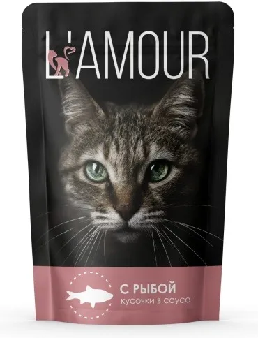 L'AMOUR кусочки в соусе рыба 75 г 