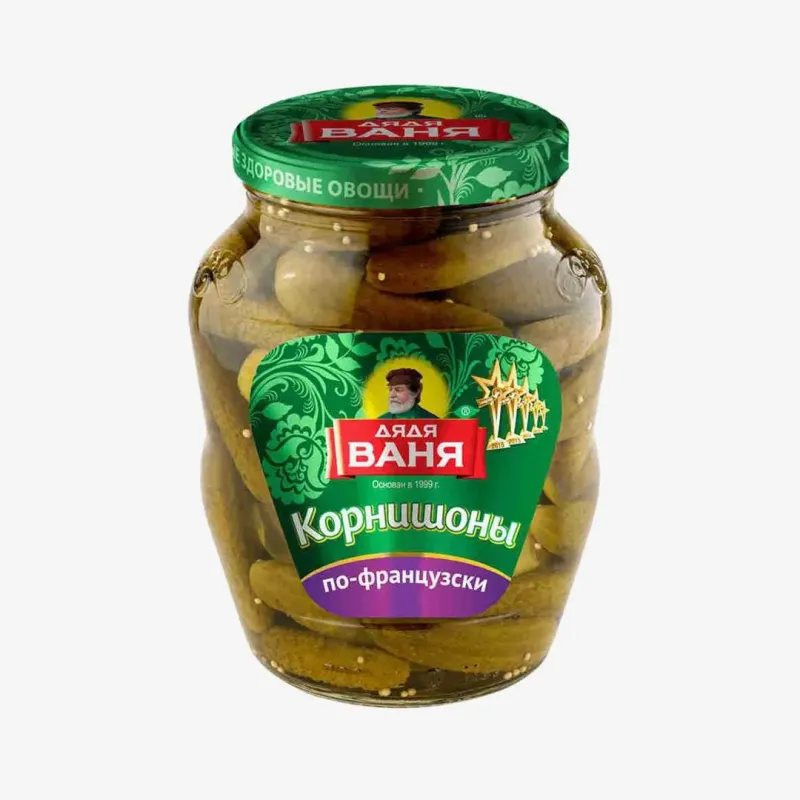 Корнишоны Дядя Ваня маринованные по-французски 680 г