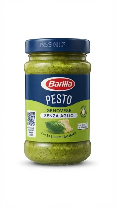 Итальянский зеленый соус песто Barilla Pesto Genovese Senza Aglio с базиликом (без чеснока)