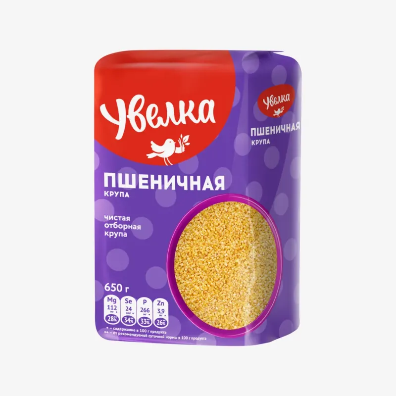 Пшеничная крупа Увелка отборная, 650 г