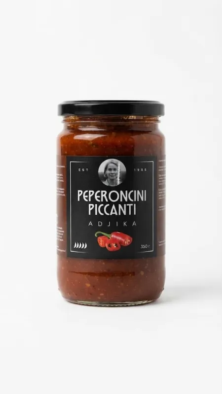 Аджика «Peperoncini Piccanti» (масса нетто: 350 г).