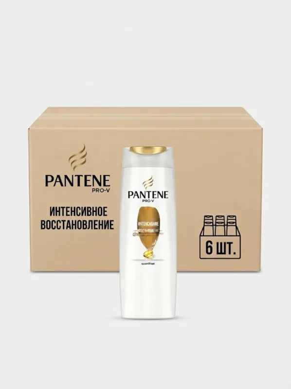Шампунь для волос Pantene Pro-V «Интенсивное восстановление», 400 мл (Коробка, 6 штук)