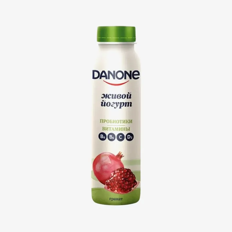 Йогурт Danone питьевой со вкусом граната, 270 мл