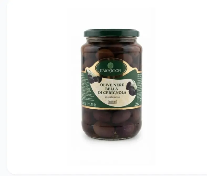 Italcarciofi Olive Nere Bella di Cerignola in salamoia 580г