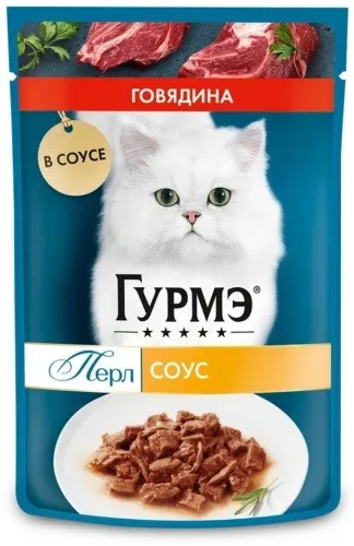 Gourmet кусочки в соусе говядина 75 г 