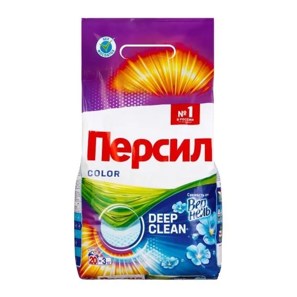 Стиральный порошок Персил Color Deep Clean Свежесть от Вернель — 3 кг (коробка 5 шт.)
