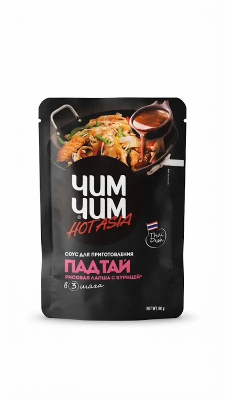 Соус для приготовления рисовой лапши с курицей Пад Тай «Чим Чим» Hot Asia, 90 г