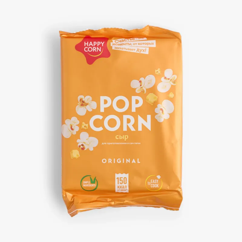 Зерно кукурузы Happy Corn для СВЧ сырный 100 г