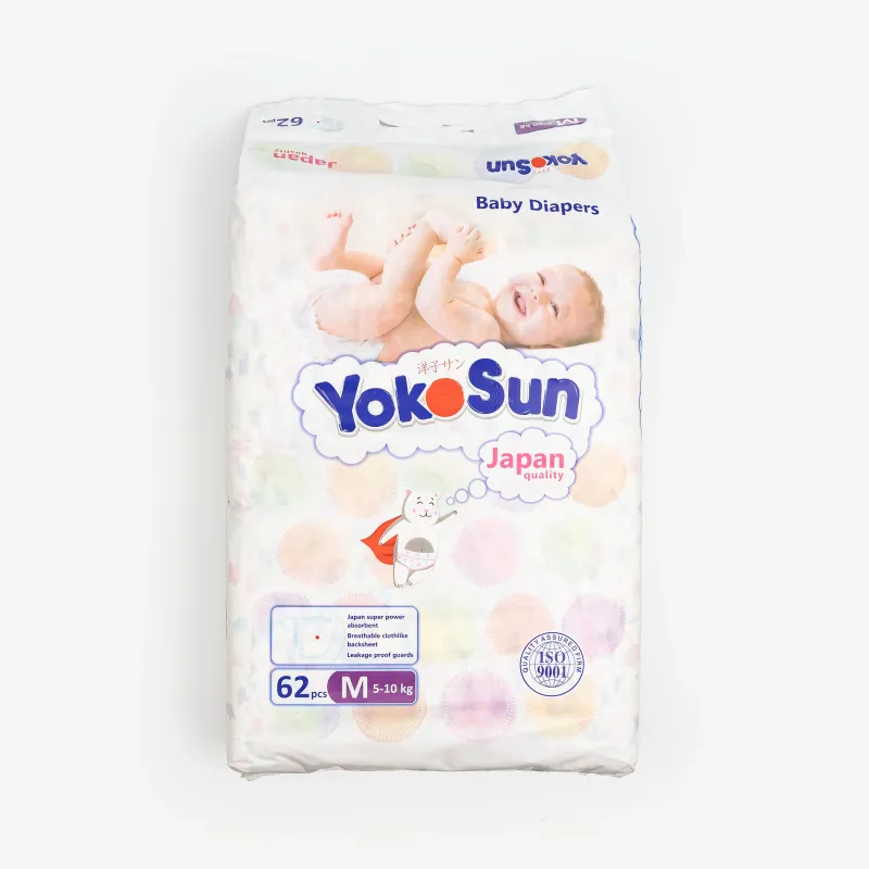 Подгузники YokoSun M 5-10 кг 62 шт