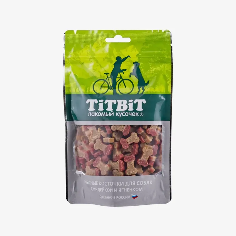 Косточки TiTBiT мясные для собак с индейкой и ягненком 145 г