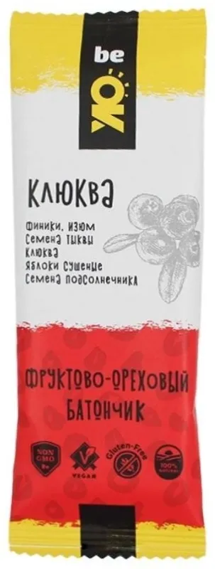 Bio Elite батончик фруктово- ореховый Ве Ок клюква 1 шт