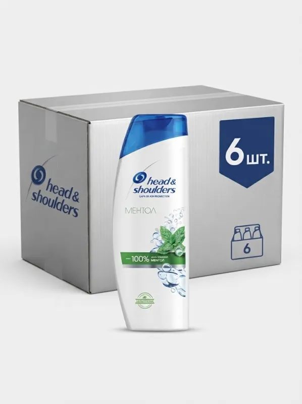 Шампунь Head & Shoulders «Ментол», 200 мл (Коробка, 6 штук)