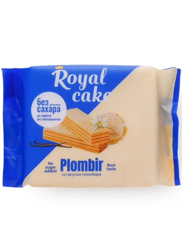Royal Cake вафли пломбир без сахара 120 г