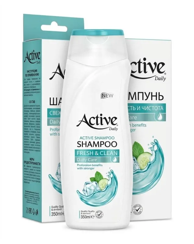 Шампунь для волос Active Увлажнение 350 мл, в коробке 12 шт 
