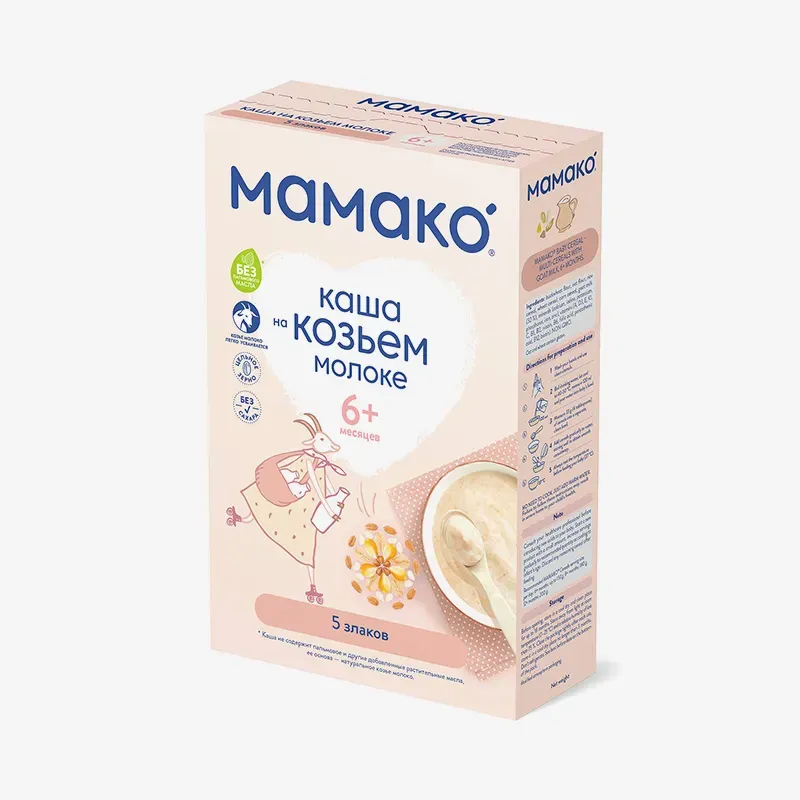 Каша 5 злаков Мамако на козьем молоке с 6 мес., 200 г
