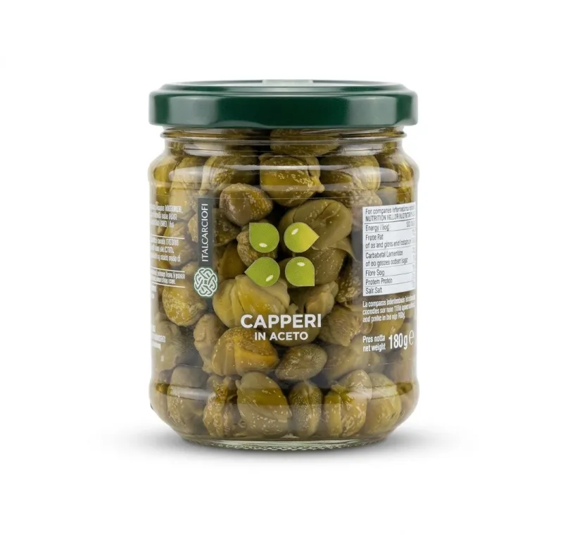 Каперсы маринованные в уксусе Italcarciofi «Capperi in aceto», 180 г