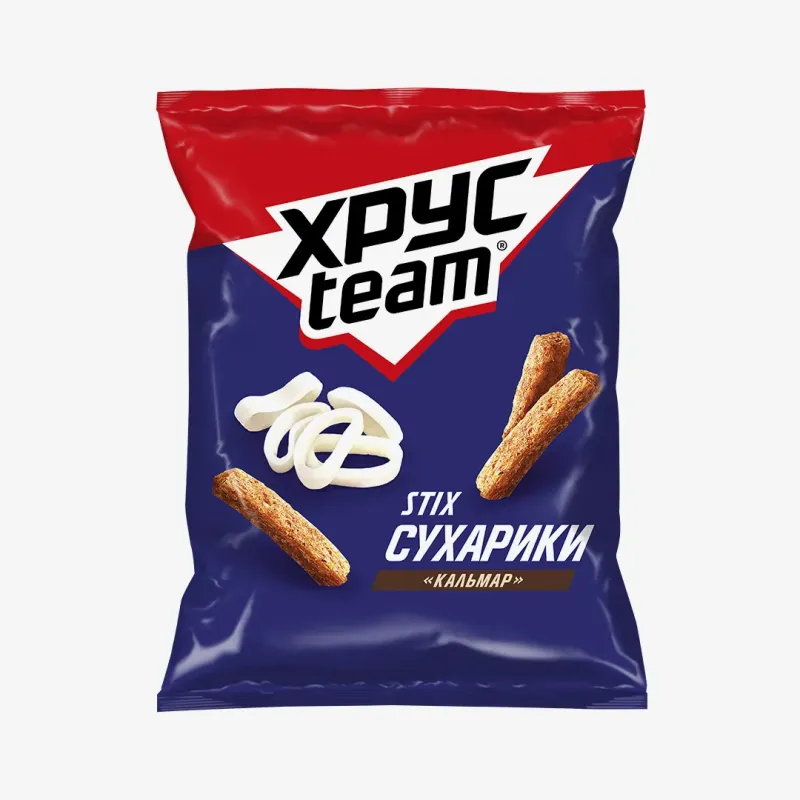 Сухарики ХрусTeam кальмар, 60 г
