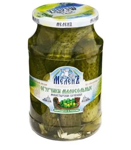 Огурчики монастырские «Меленъ. Старинный рецепт», малосольные, бочковые 950г