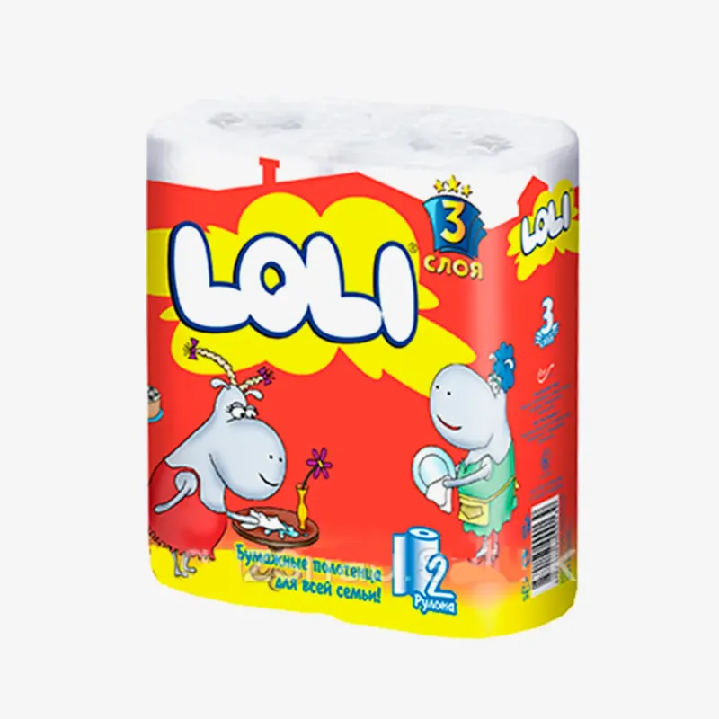 Полотенца Loli бумажные трехслойные 2 шт