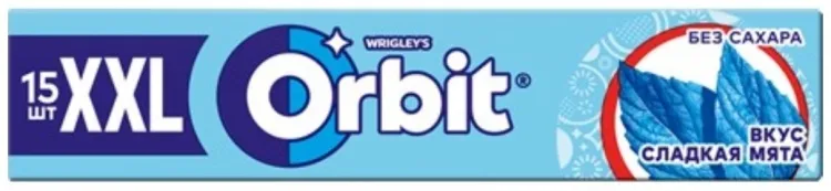 Жевательная резинка Orbit XXL сладкая мята 15 шт