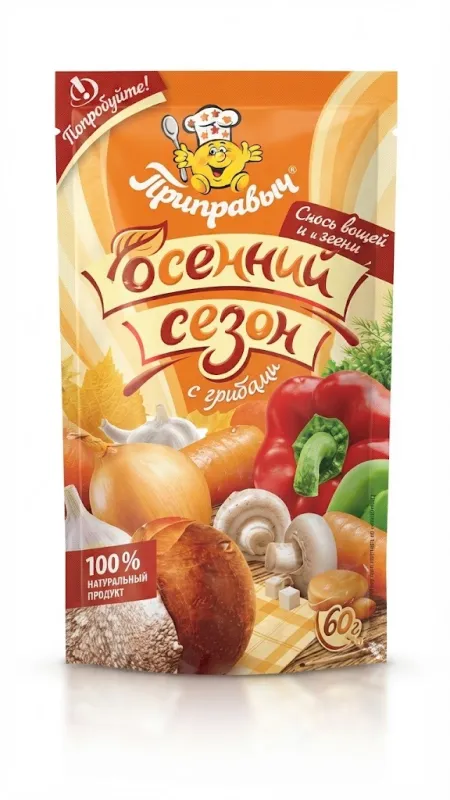 Смесь овощей и зелени «Осенний сезон с грибами» 60г