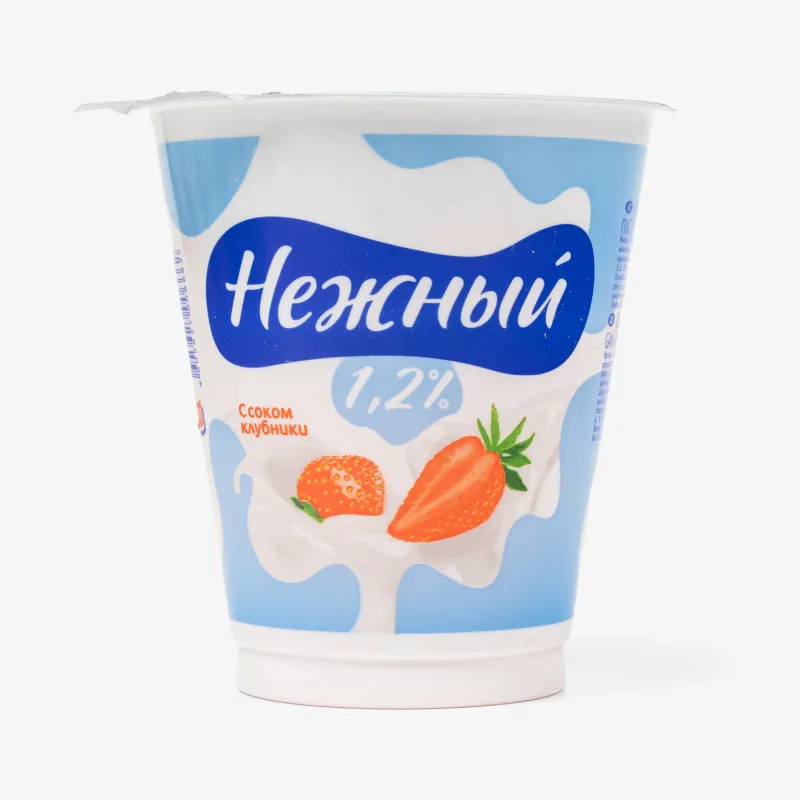 Йогурт Нежный с соком клубники 1.2%, 320 г