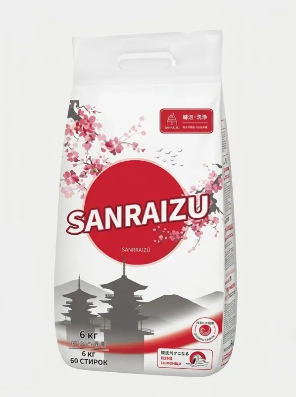 Стиральный порошок SANRAIZU (Санрайзу) 6 кг — 60 стирок