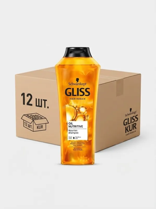 Шампунь Gliss Kur «Питательное Масло», 400 мл (Коробка, 12 штук)