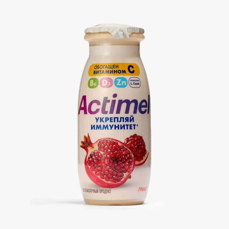 Напиток Actimel кисломолочный c гранатом, 95 г