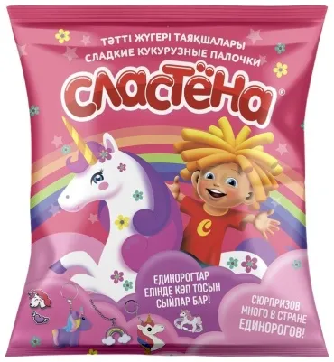 Сластена кукурузные палочки для девочек с игрушкой 120 г