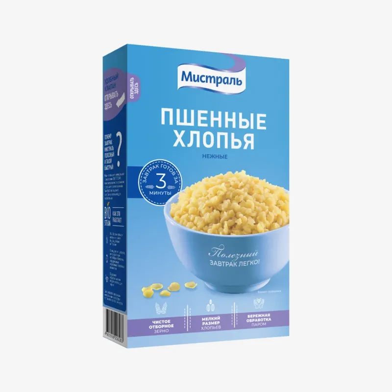 Хлопья Мистраль пшенные нежные 400 г