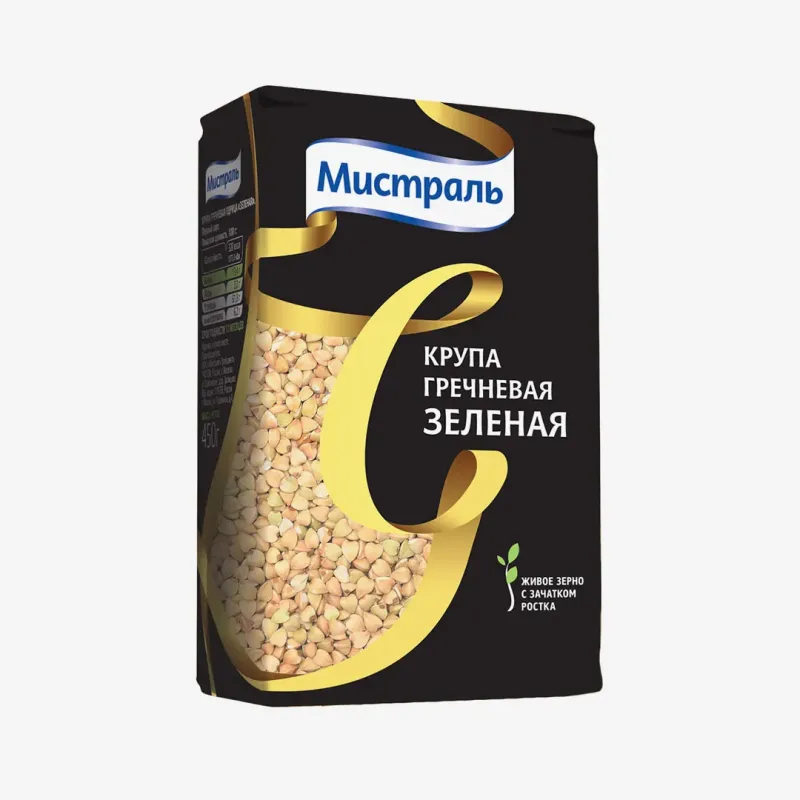 Гречка Мистраль зеленая 450 г