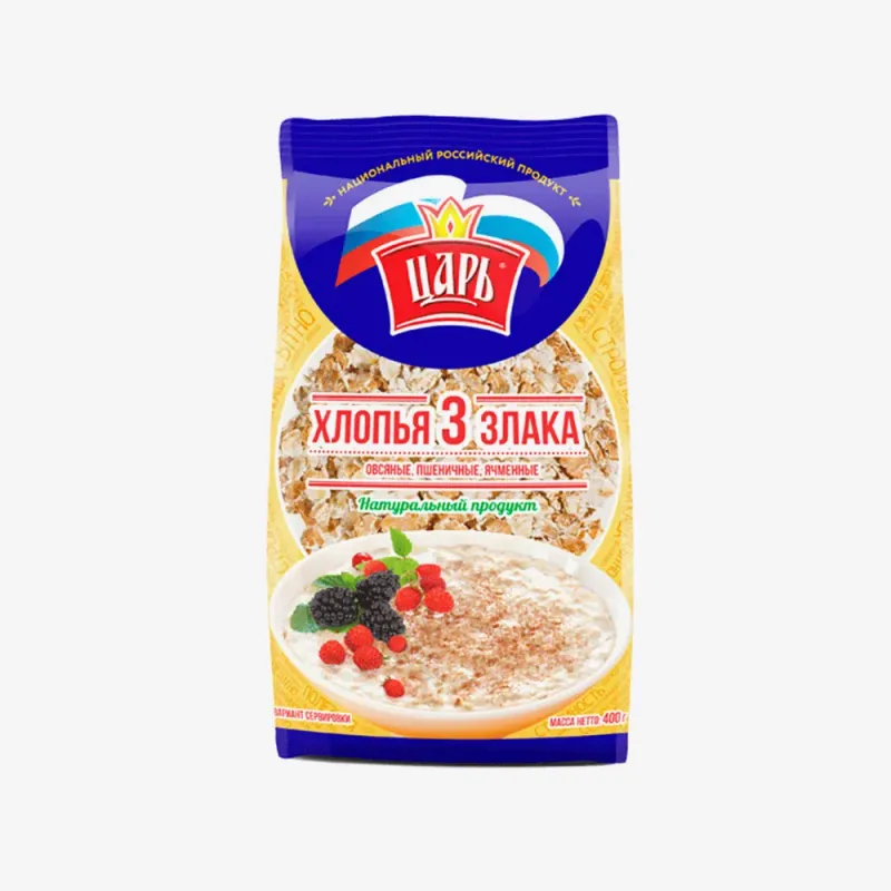 Хлопья Царь 3 злака 400 г