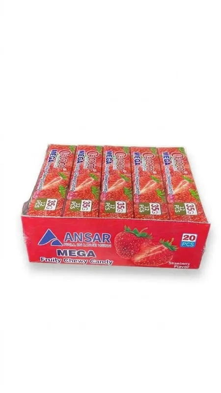 Жевательные конфеты ADC Mega Fruity со вкусом клубники, 700 г (20 шт х 35 г)