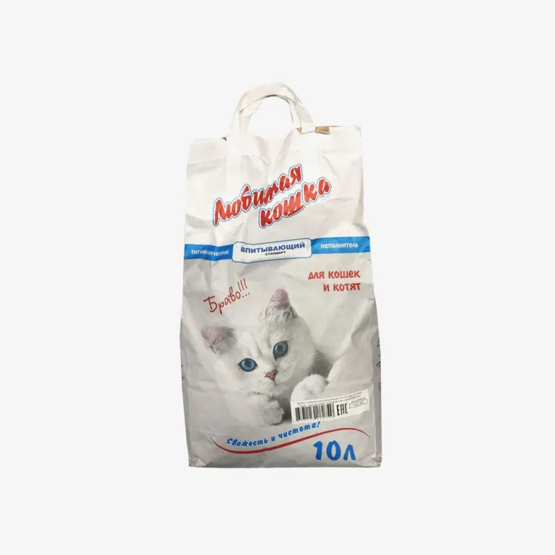 Наполнитель Любимая кошка впит. 10 л Стандарт