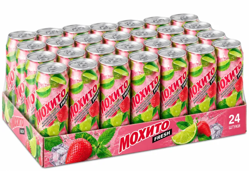 «Мохито Fresh» Клубника и лайм — 24 шт