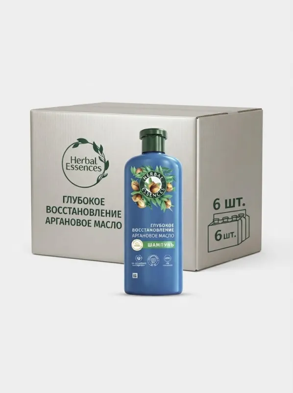 Шампунь Herbal Essences «Глубокое Восстановление Аргановое Масло», 350 мл (Коробка, 6 штук)
